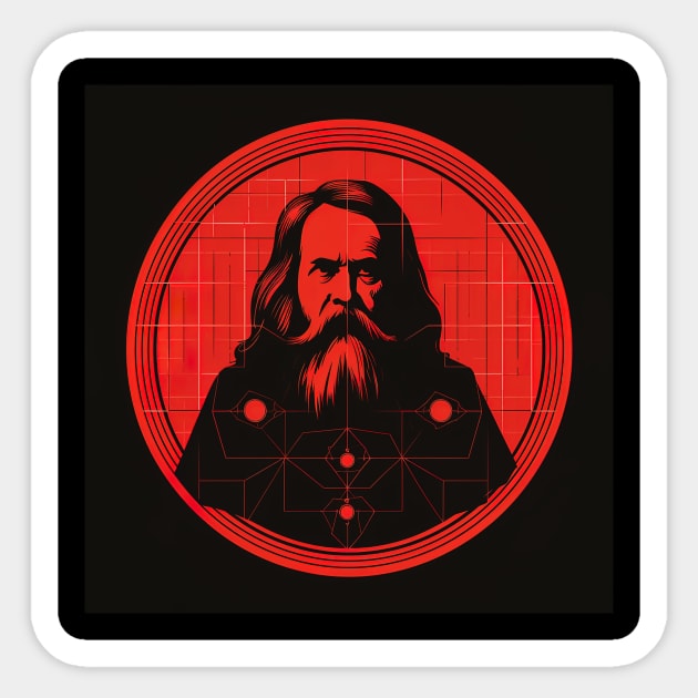 Dmitri Mendeleev Sticker by ComicsFactory